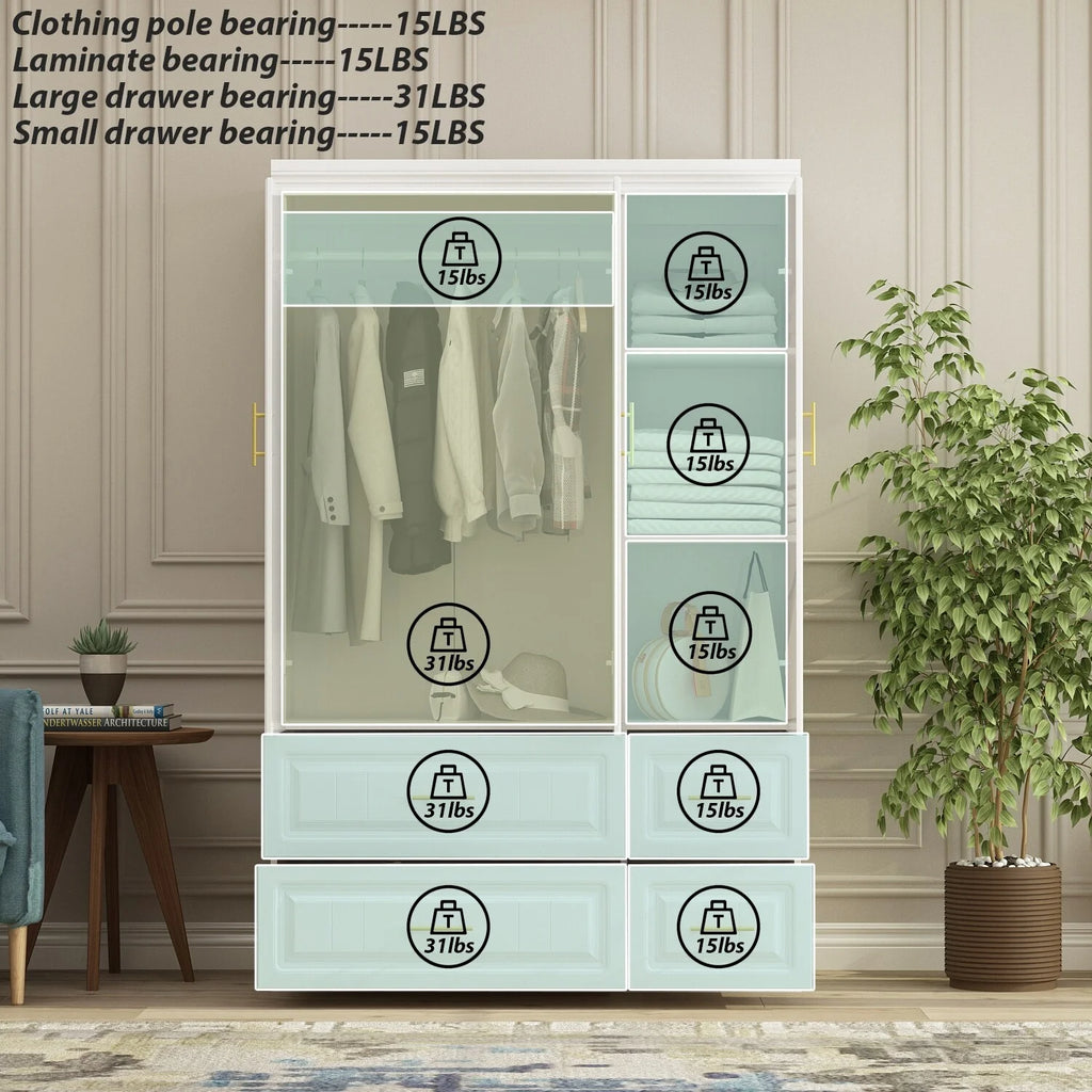 Large Wooden Wardrobe Armoire 74.2"H T623106