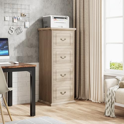 Walnut 4-Drawer Vertical File Cabinet X57835