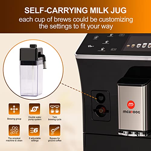 Super Automatic Espresso Coffee Machine with Grinder and Milk Frother T461
