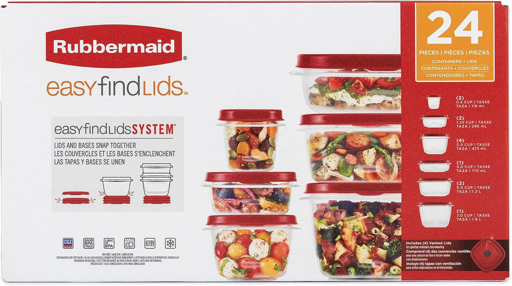 24 Piece Food Storage Container Set F912735