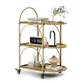 Black Metal Bar Cart with Wheels I3214