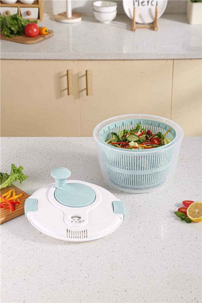 4.8 Qt Large Capacity Salad Spinner with Storage Lid Z390774