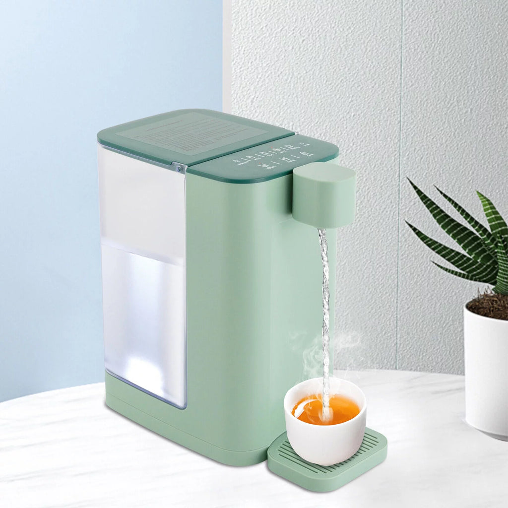 Green Instant Hot Water Dispenser Portable Countertop Electric Kettle 5 Temperature Adjustable 3L Water Tank J5616