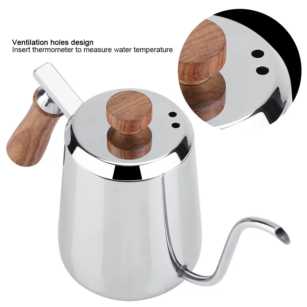 Stainless Steel Coffee Pot with Gooseneck Spout (350ml) J5757