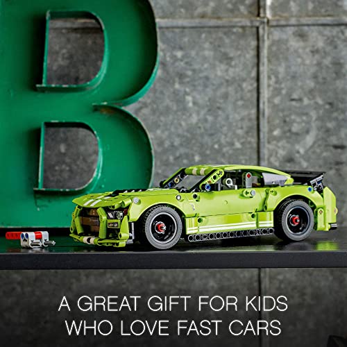 LEGO Technic Ford Mustang Shelby GT500 Building Set 42138 Pull Back Drag Race Toy Car Model Kit C3824