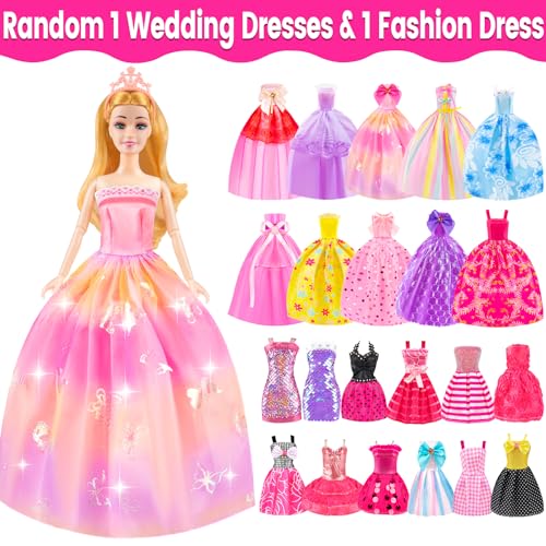 76 Pcs Doll & Convertible Car Playset with 11.5 In Doll L283