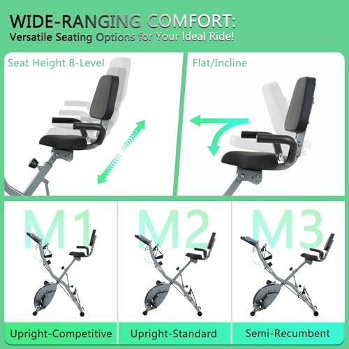 5 IN 1 Foldable Indoor Cycling Bike with Magnetic Resistance Z97037