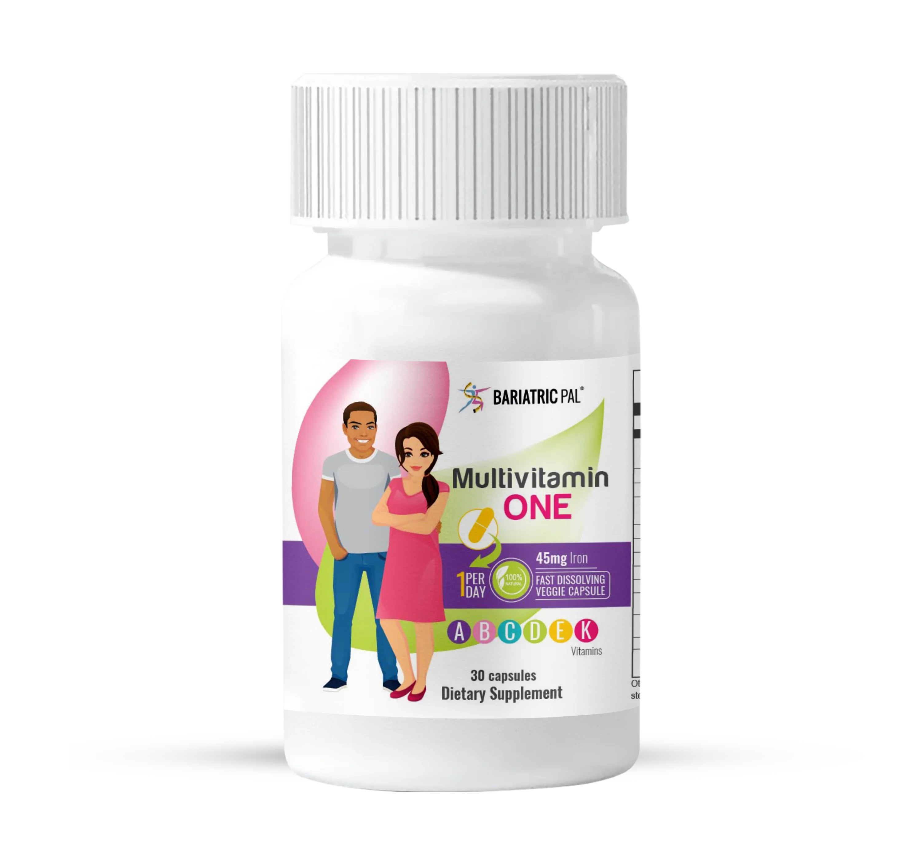 Duodenal Switch Vitamin Pack - Capsules, 3-Month Supply, Capsule with 45mg Iron, Calcium Citrate Soft Chews H785