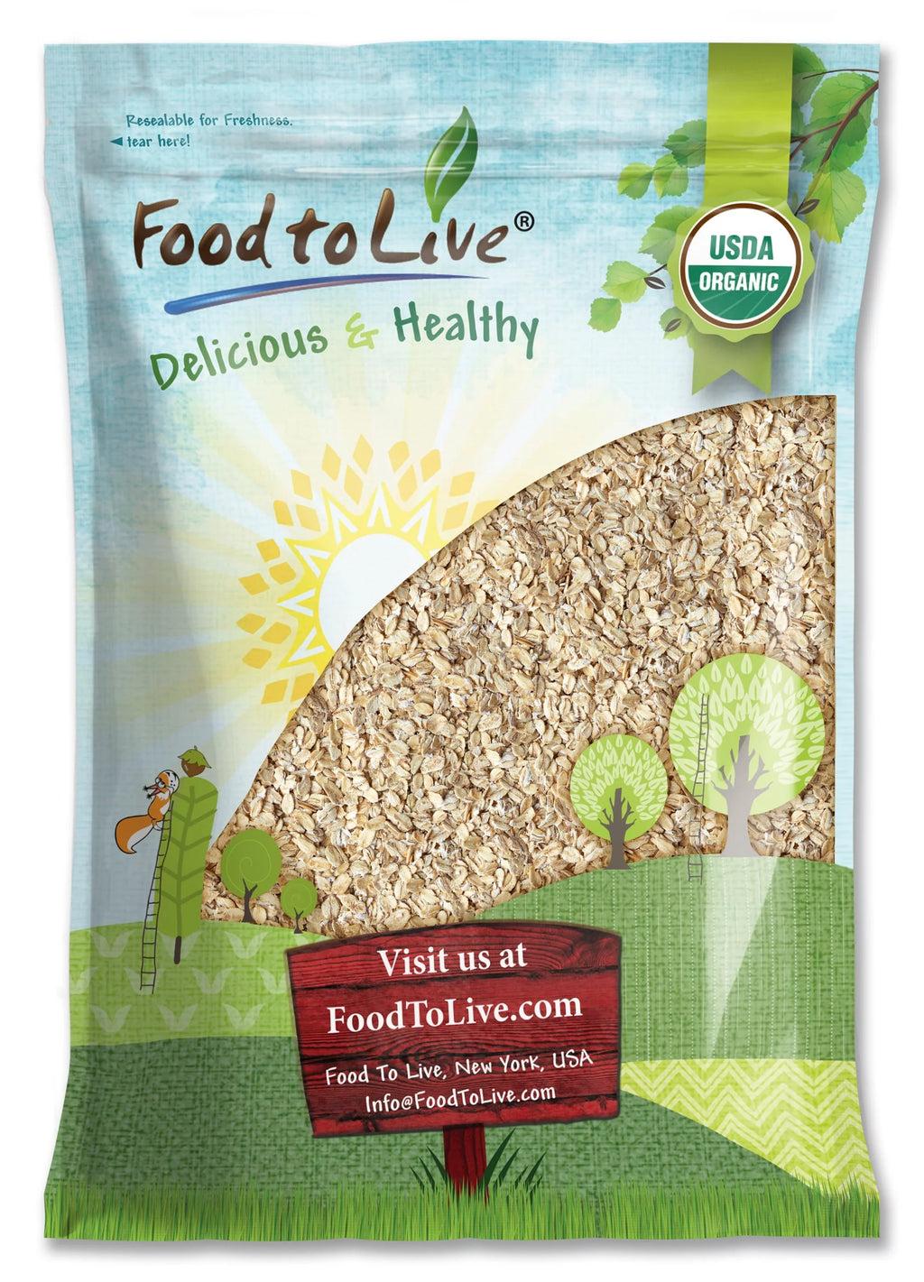 Organic Rolled Oats, 5 Pounds I840852