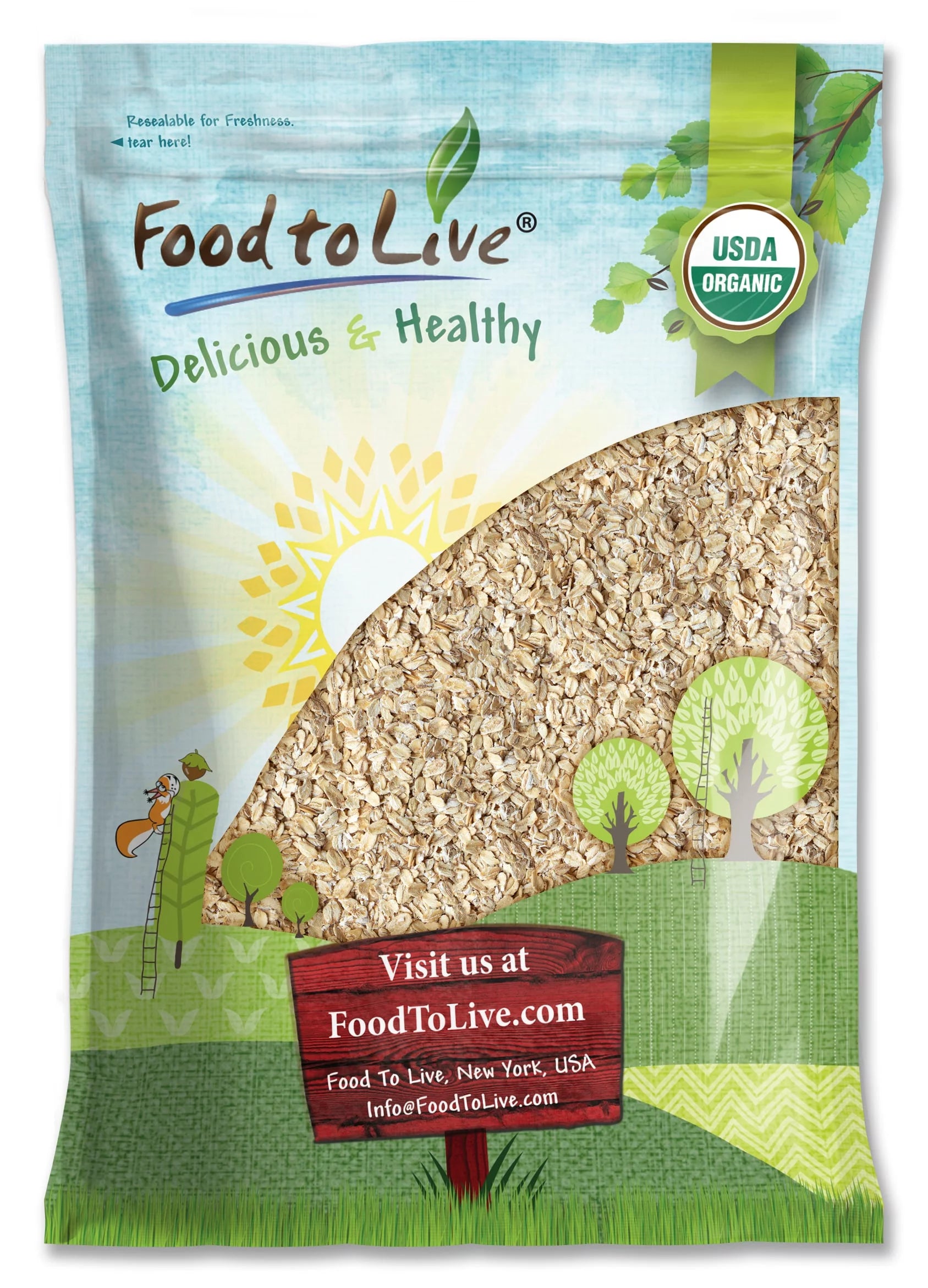 Organic Rolled Oats, 5 Pounds I840852