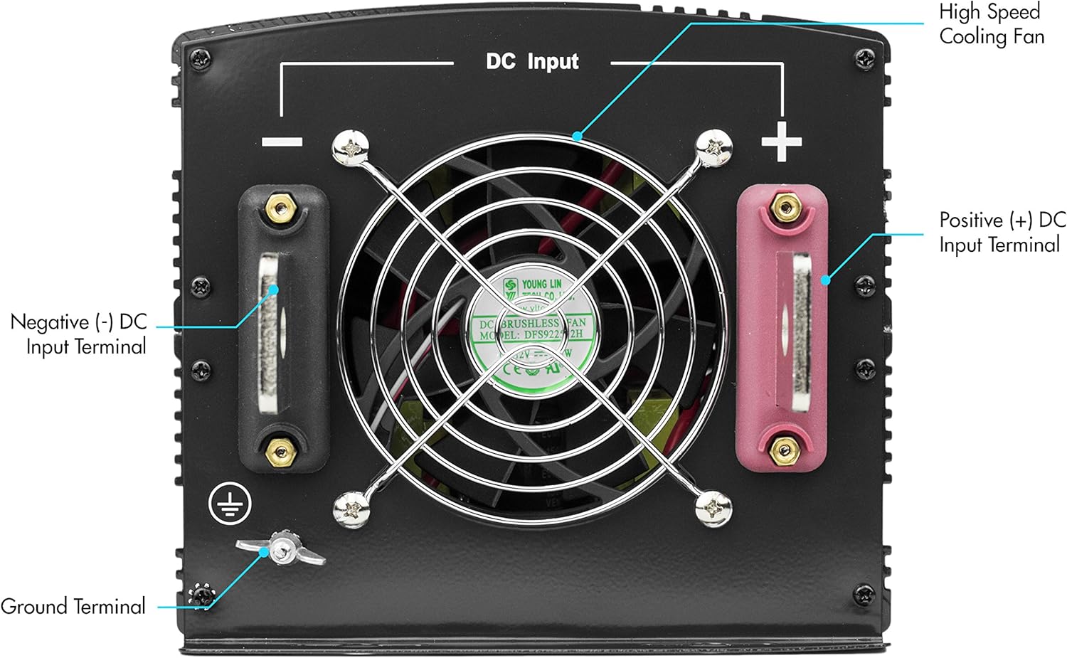 12V 5000 Watt Power Inverter with Remote Control W21066