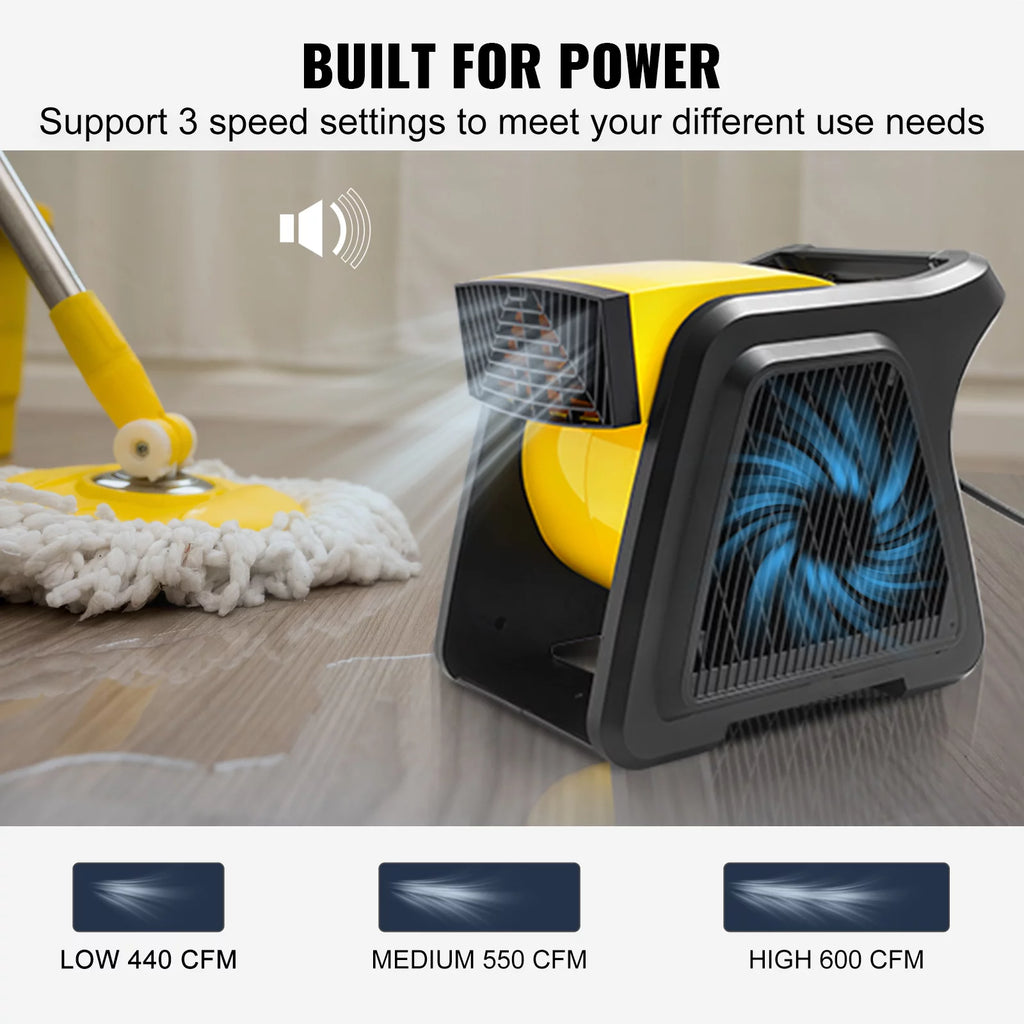 600 CFM 3-Speed Portable Floor Blower Fan F924868
