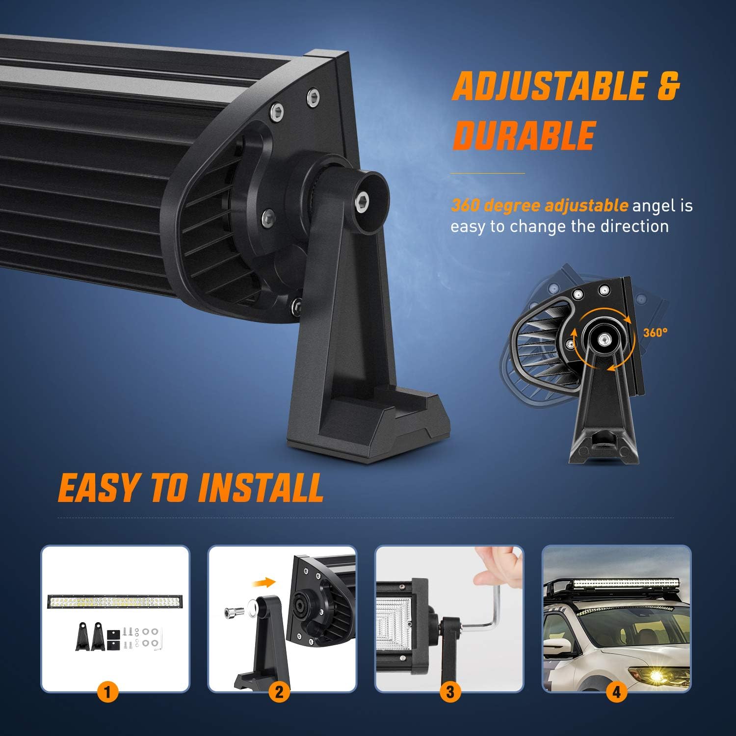 22Inch 270W Triple Row LED Light Bar Flood Spot Combo Beam Driving Lights D947020