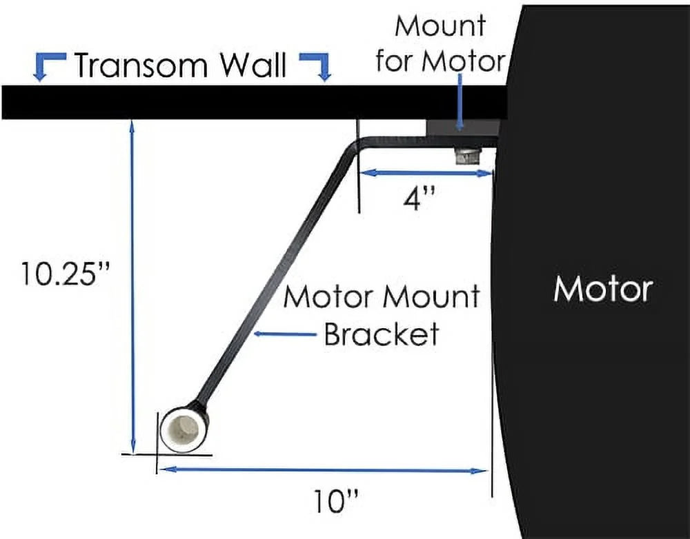 White Left/Port Side Motor Mount System with 7' White Pin E362
