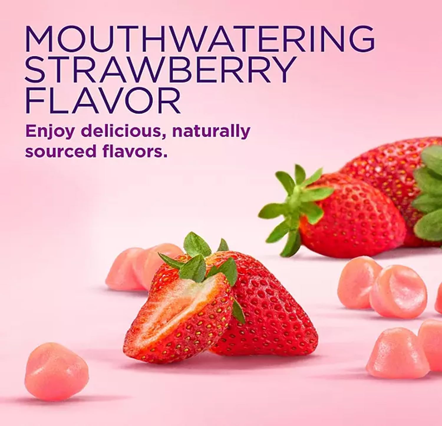 230 Gummies Hair Skin and Nails Supplement with Biotin Vitamin C E Strawberry Flavor Q84431
