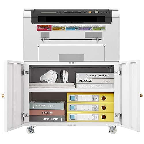 Black Metal Printer Cabinet with Storage X2976