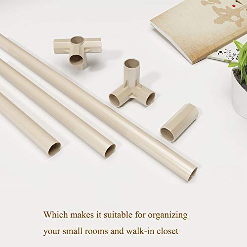 Non-Woven Fabric Clothes Closet with Zipper Steel Pipe Wardrobe Storage See Through Window Fabric Cabinet 130x50x190cm C15944
