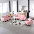 Pink Velvet 3 Piece Sofa Set A3120