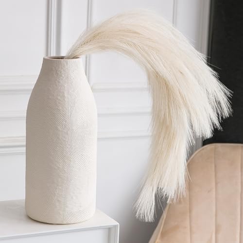 Matte White Textured Vase Set of 3 F178