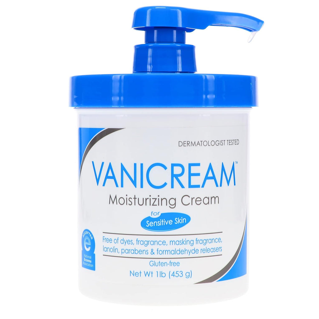 Moisturizing Skin Cream with Pump Dispenser Plus Bonus Jar Combo Pack, 1 Pound Each N4108