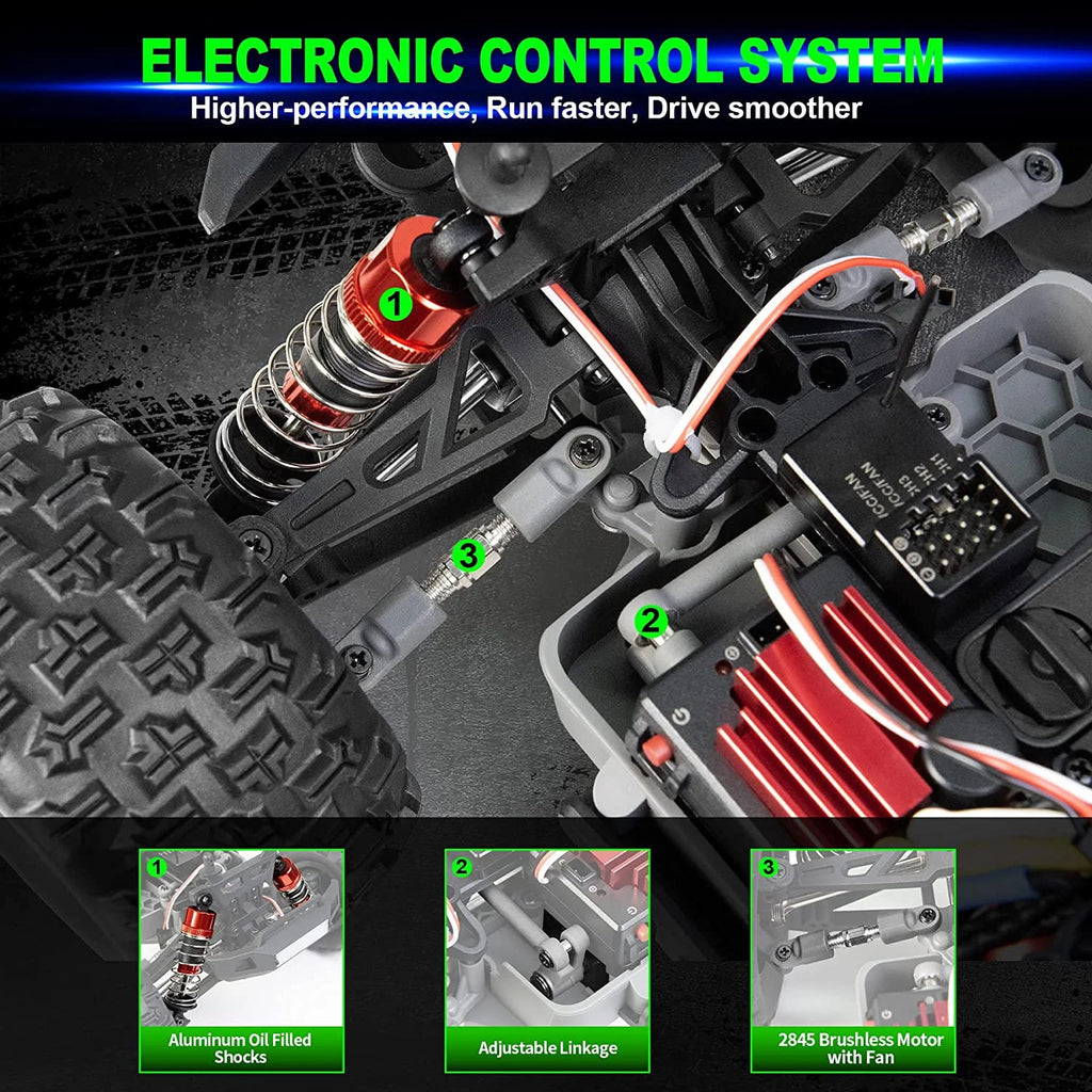 Brushless RC Car 1:16 4WD Off-Road Remote Control Truck T5373