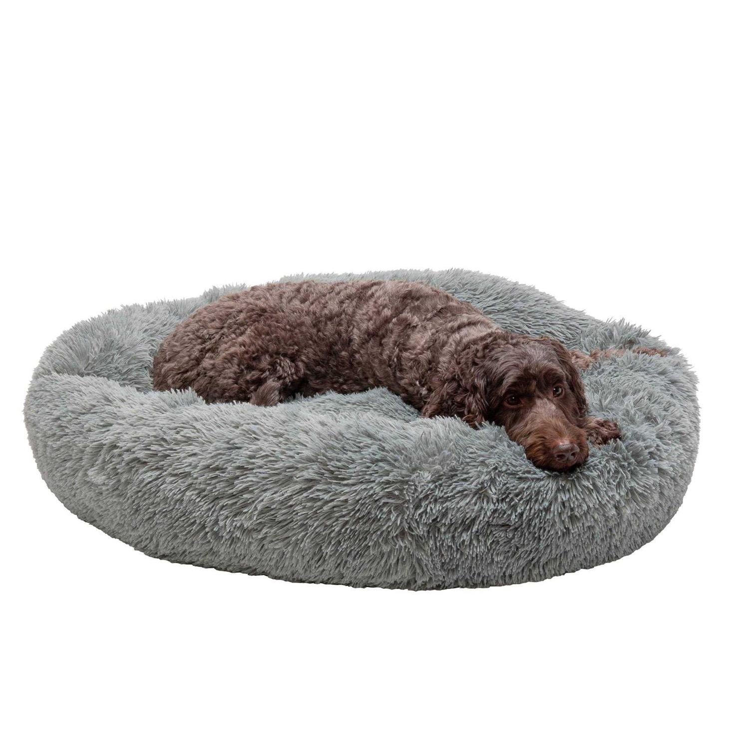 Long Fur Donut Dog Bed W7141