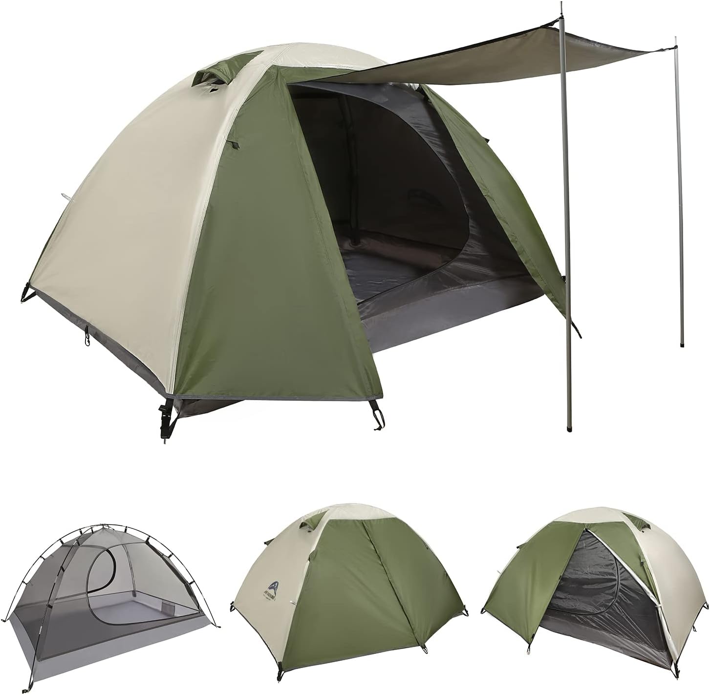 2 Person Ultralight Waterproof Double Layer Dome Camping Tent V474404