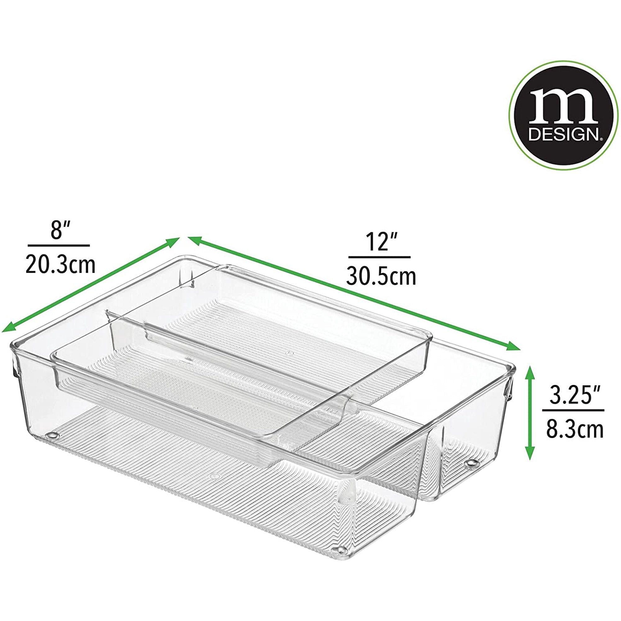 Plastic 2-Tier Stackable Drawer Organizer L381153