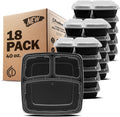 20 Count 3 Compartment BPA Free Food Containers with Lids X97472