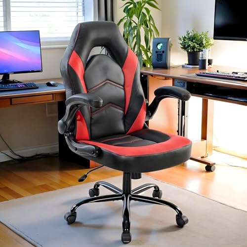 Red/Black Gaming Chair with Footrest G6397