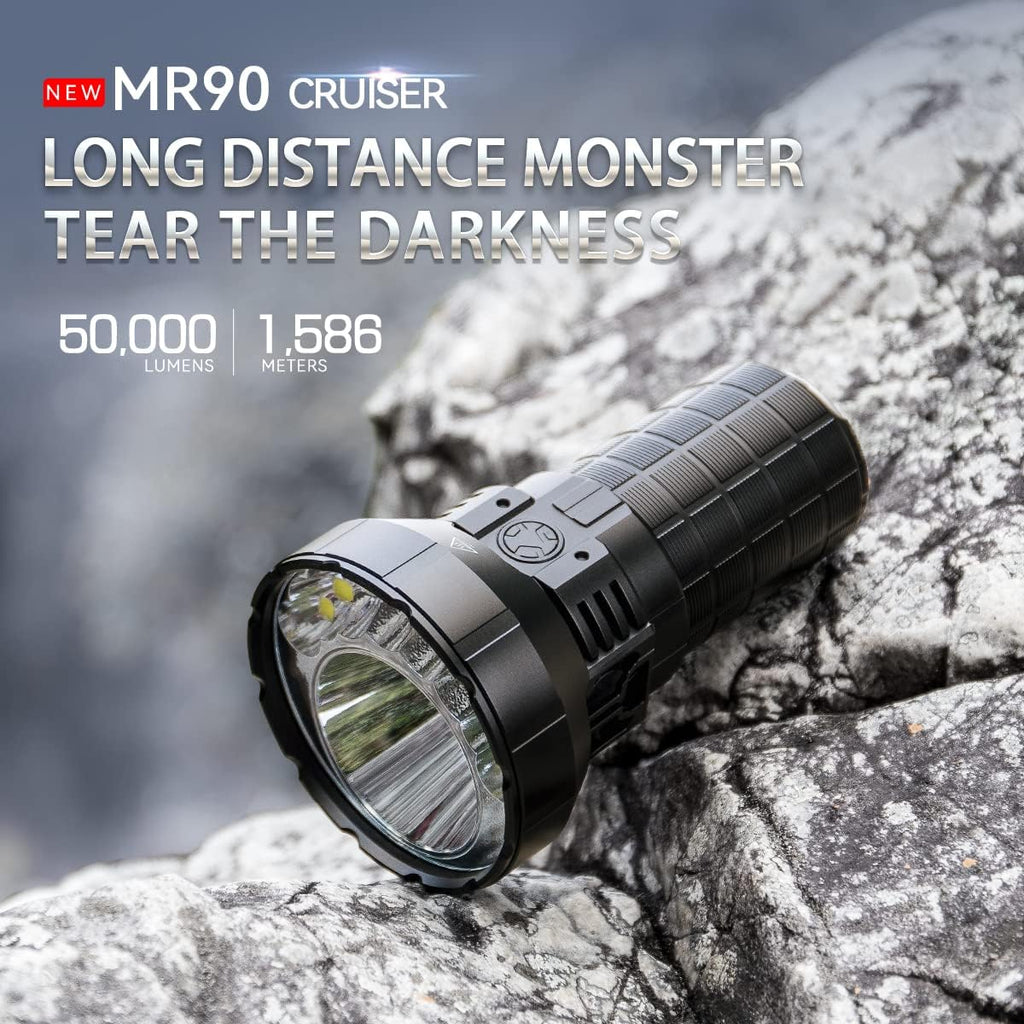 Rechargeable Flashlight 50000 Lumens with Cree XHP 70.2 LEDs F3333