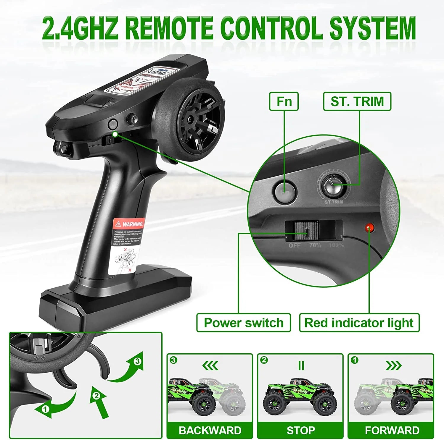 Brushless RC Car 1:16 4WD Off-Road Remote Control Truck T5373