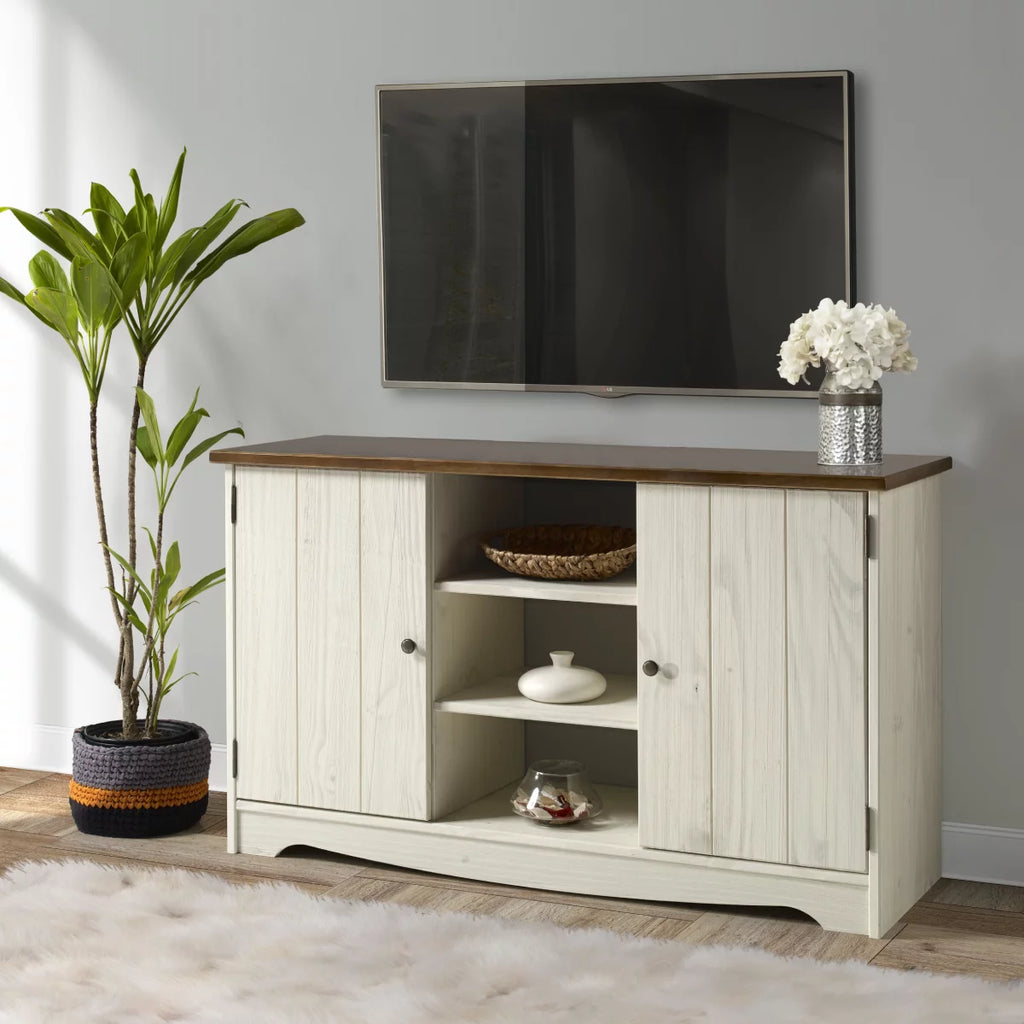 White Distressed Wood Buffet Sideboard O994