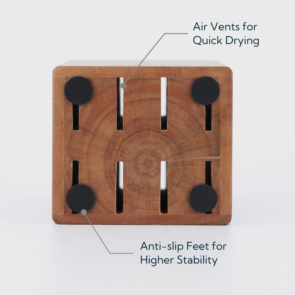 XL Bamboo Knife Block Holder with 8 Slots N87488