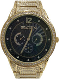 BlackTone and Jet with Gold Band Men's Watch T653521