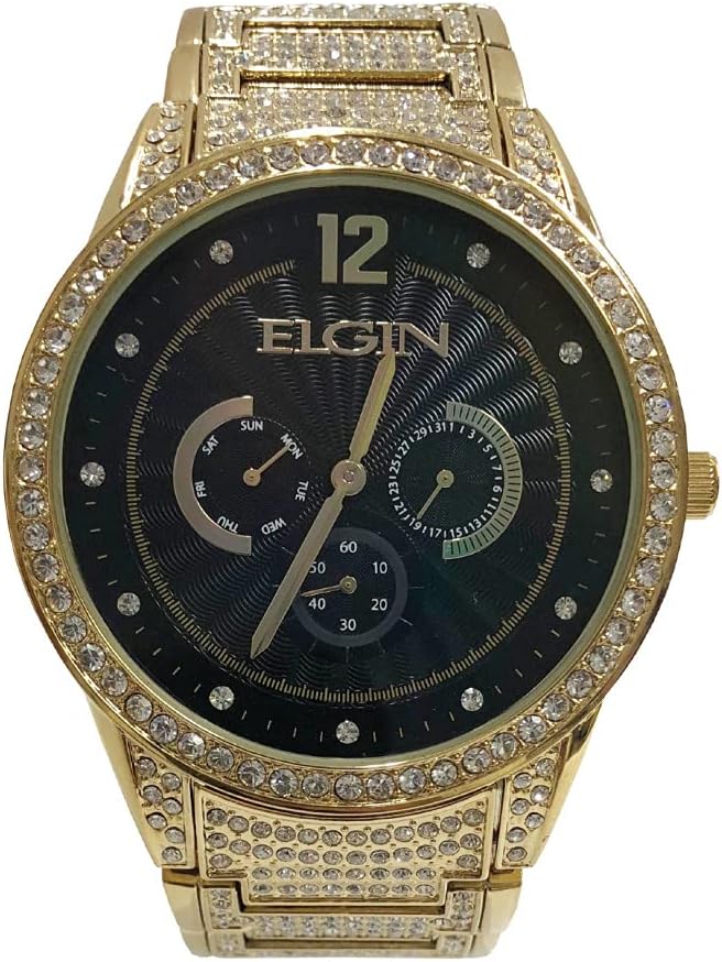 BlackTone and Jet with Gold Band Men's Watch T653521