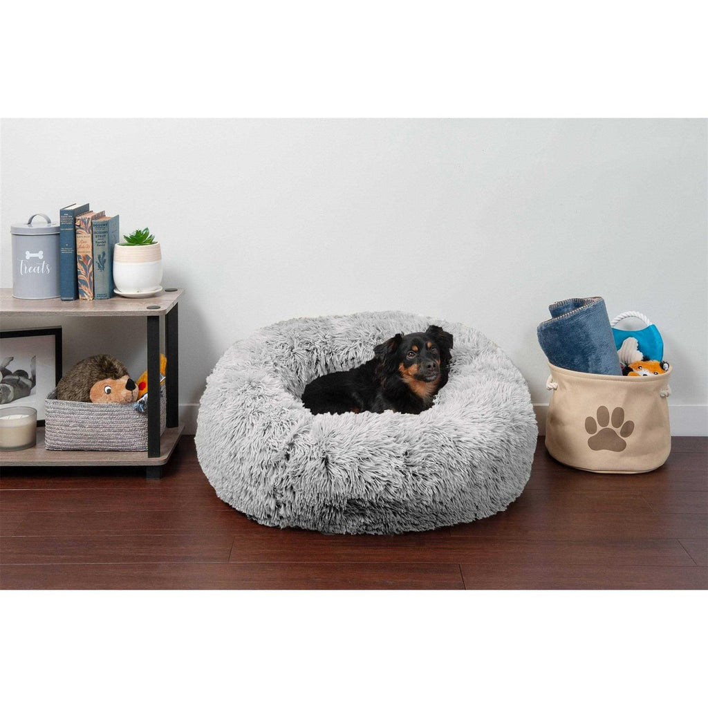 Long Fur Donut Dog Bed W7141