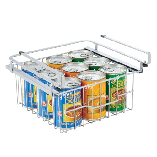 Compact Hanging Pullout Drawer Basket - Metal Wire - Silver Z4329