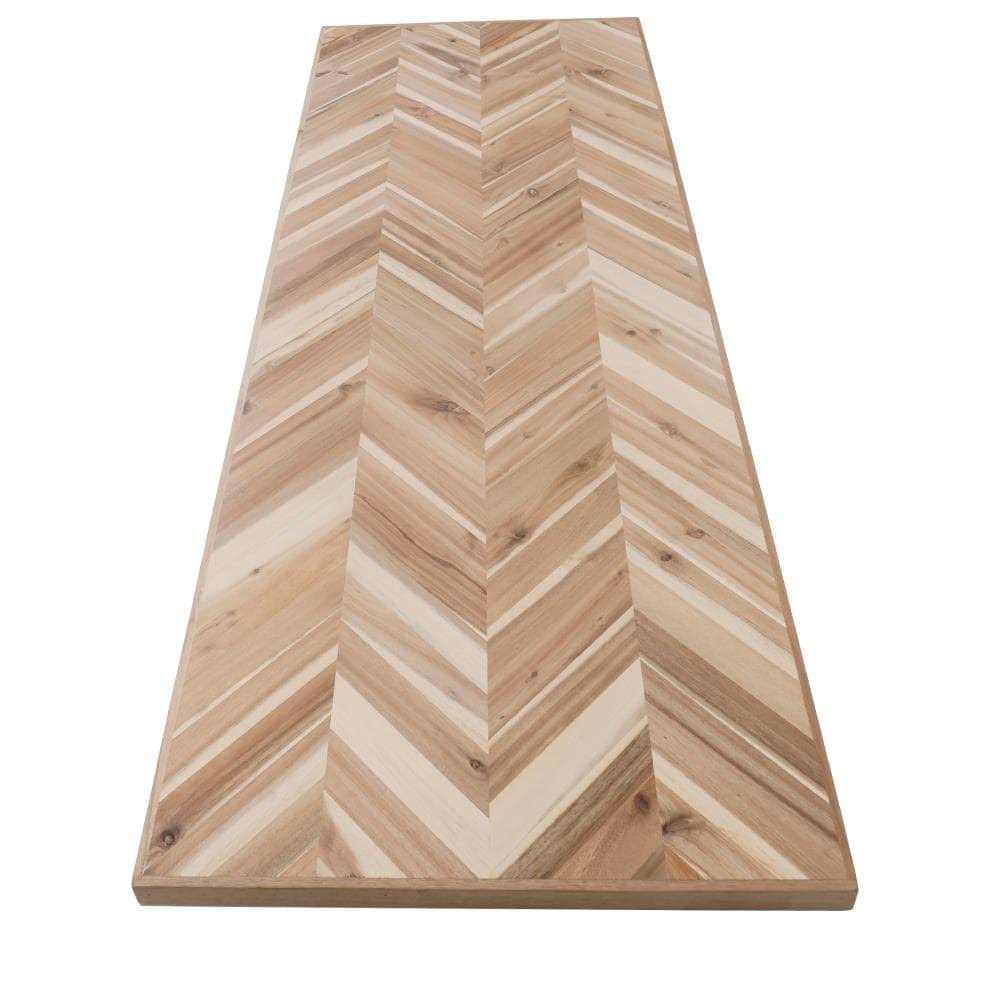 Brown Acacia Butcher Block Kitchen Countertop S44834