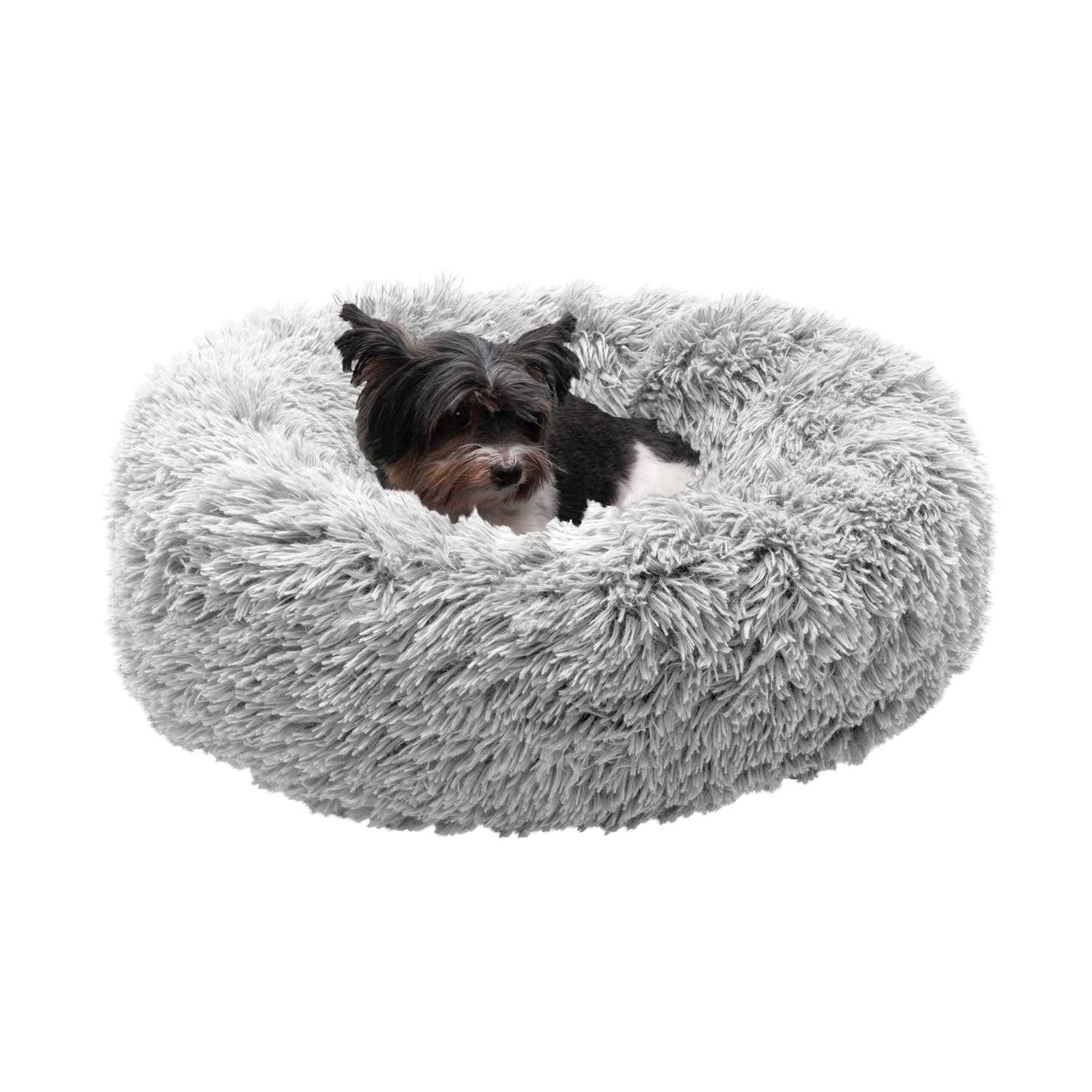 Long Fur Donut Dog Bed W7141