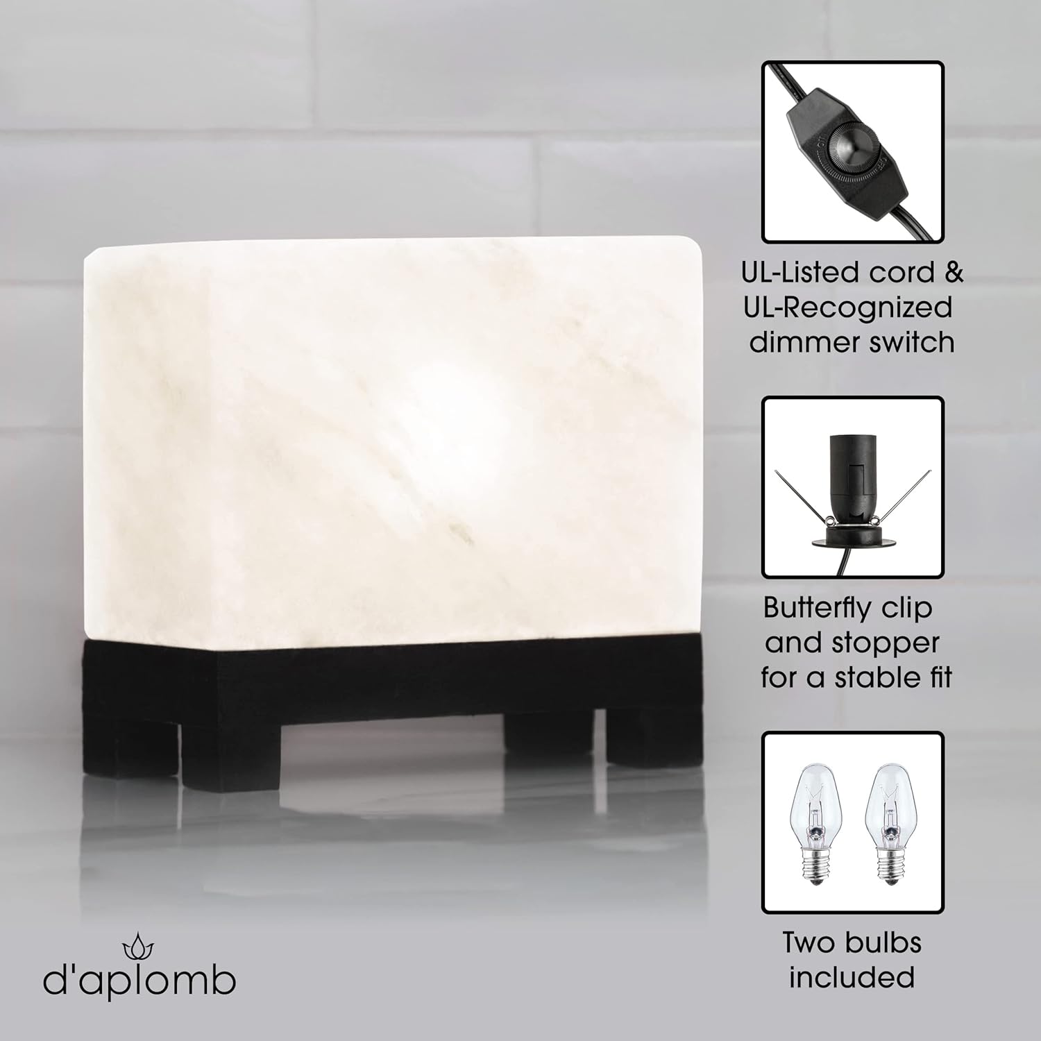 Natural Himalayan Salt Lamp with Wood Base, 11.5 lbs J49503