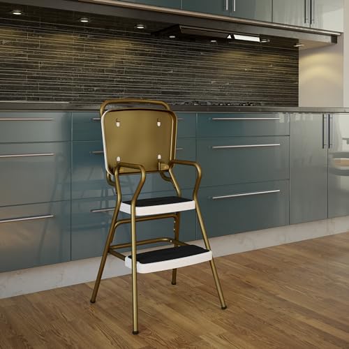 Teal Retro Chair with Step Stool R214