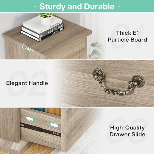 Walnut 4-Drawer Vertical File Cabinet X57835