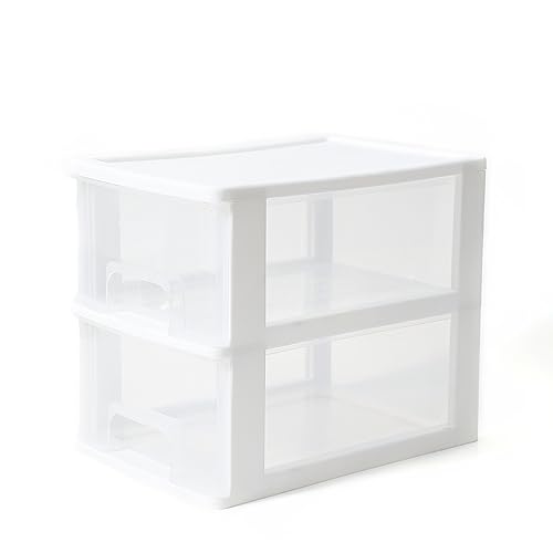 White Plastic 3 Drawer Desktop Organizer Z36015