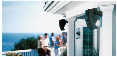 Black Outdoor Environmental Speakers (Pair) with Music Amplifier N12846
