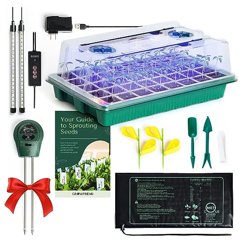 40-Cell Seed Starter Tray with Grow Lights and Heat Mat M83446