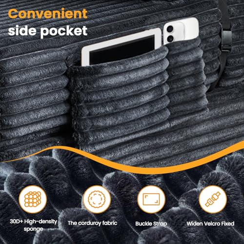 Dark Grey Folding Sofa Bed with Pillow X77740