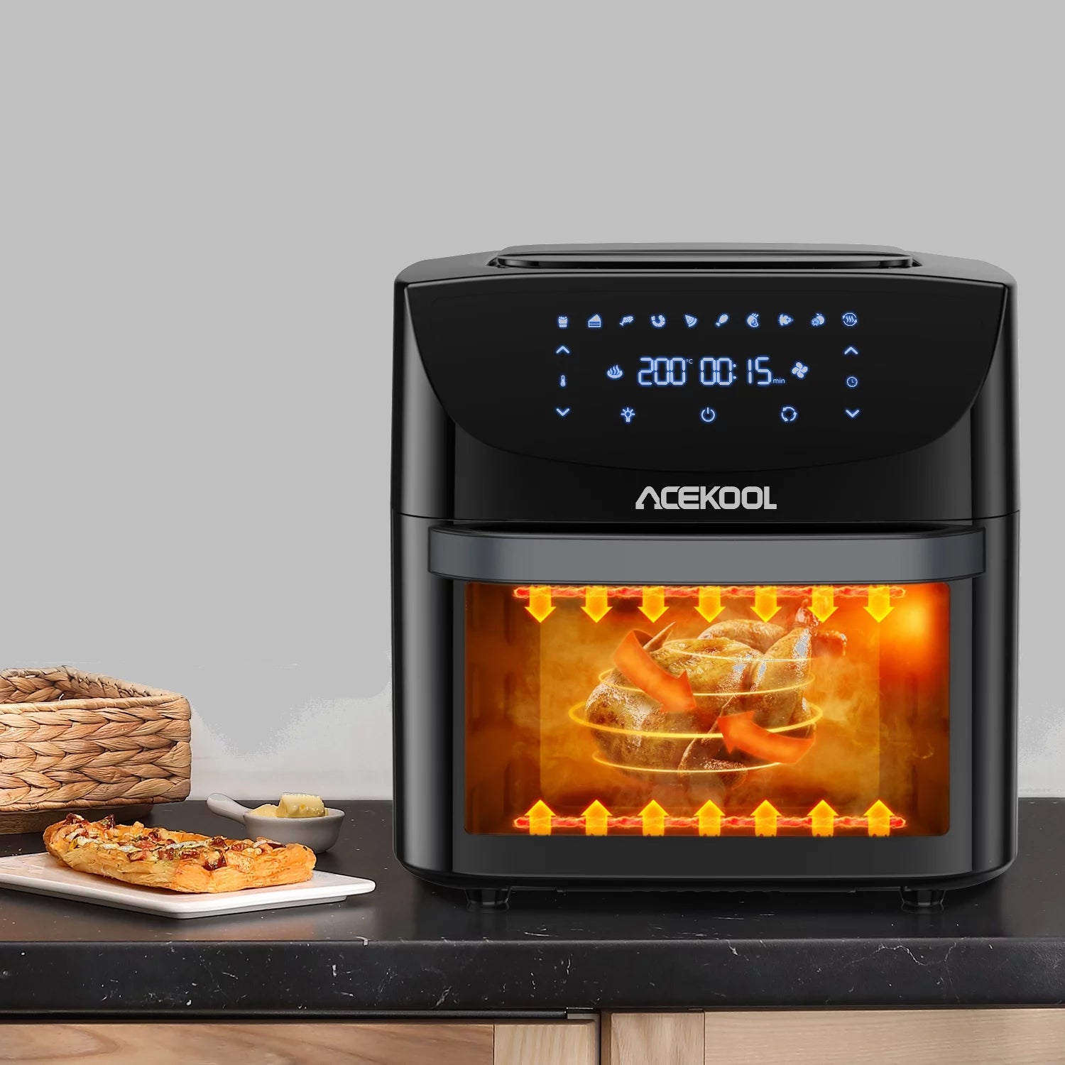 19 Qt 1800 W 10-in-1 Digital Air Fryer Oven D5267