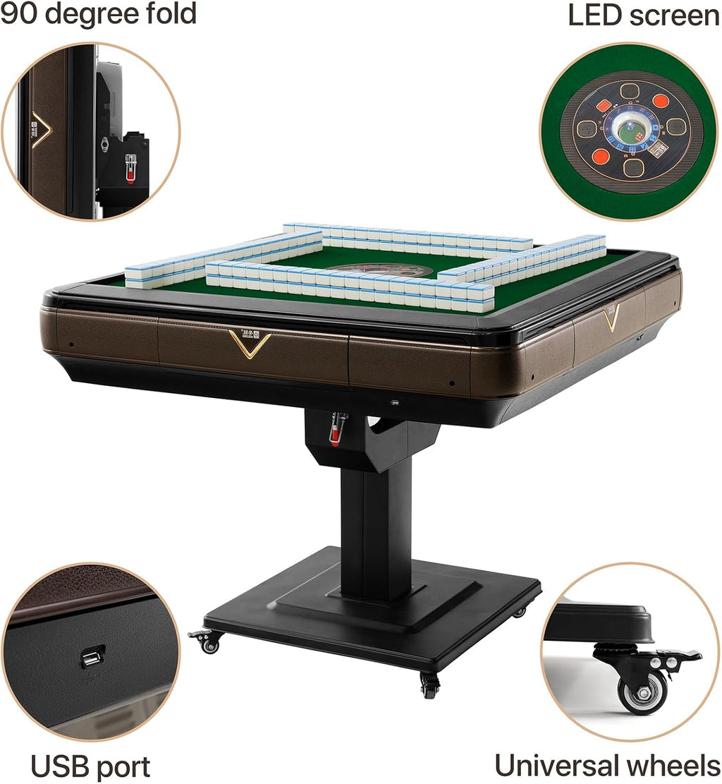 Folding Automatic Mahjong Table with Wheels Q547107