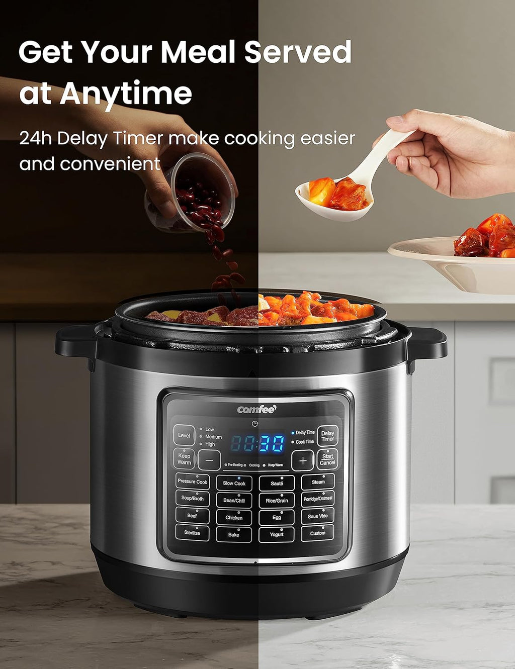 16 in 1 Electric Pressure Cooker 8 Quarts Stainless Steel O41654